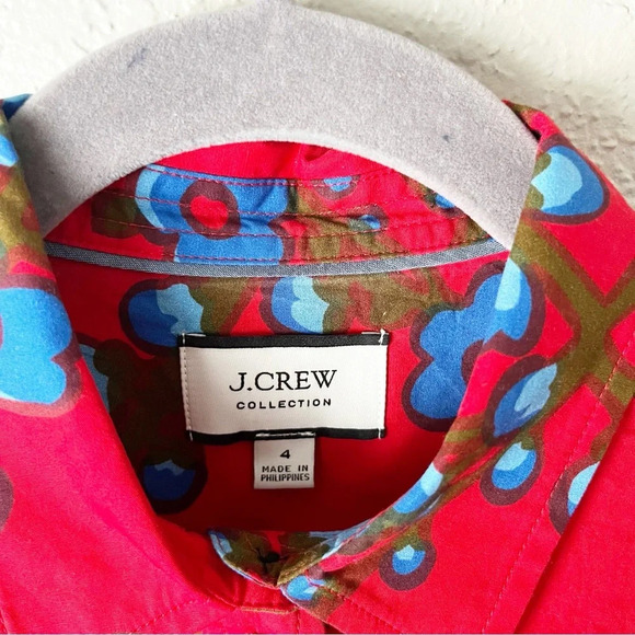 J. Crew Blouse Women's 4 Collection Classic Fit Shirt in Lattice Floral AW202 - Picture 7 of 10